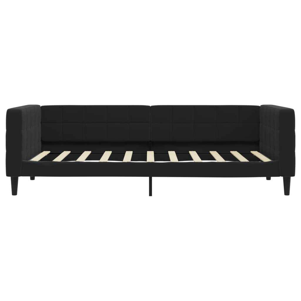 vidaXL Pat de zi, negru, 90x190 cm, catifea vidaXL Pat de zi, negru, 90x190 cm, catifea