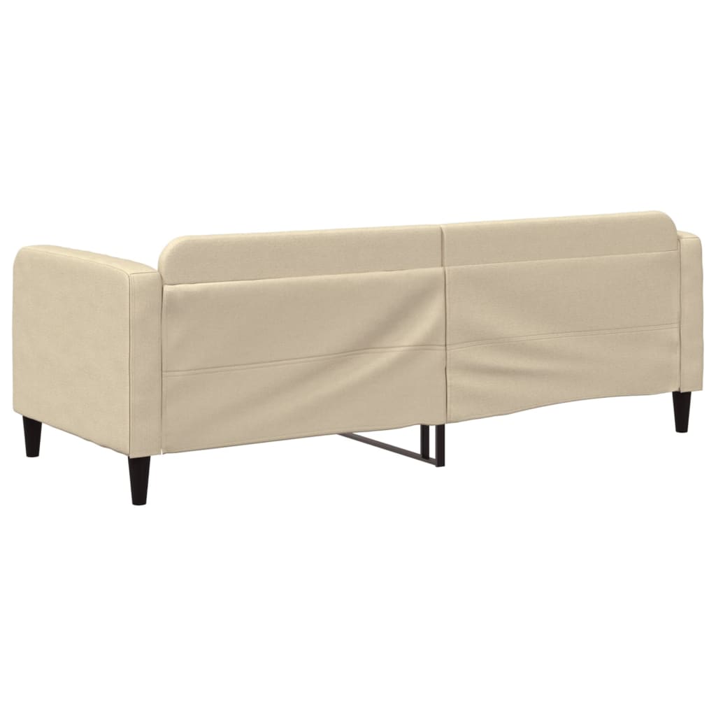 vidaXL Pat de zi, crem, 80x200 cm, material textil vidaXL Pat de zi, crem, 80x200 cm, material textil