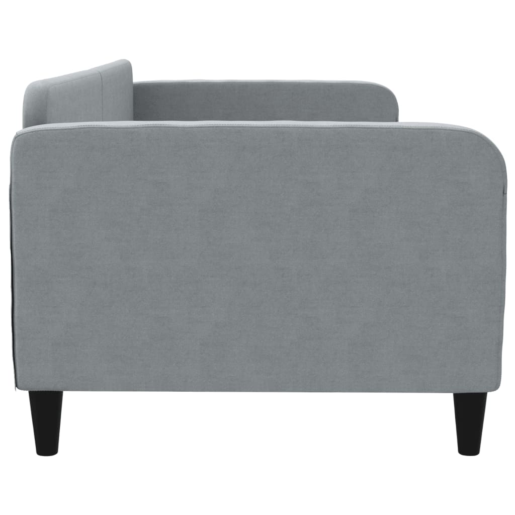 vidaXL Pat de zi, gri deschis, 90x200 cm, material textil