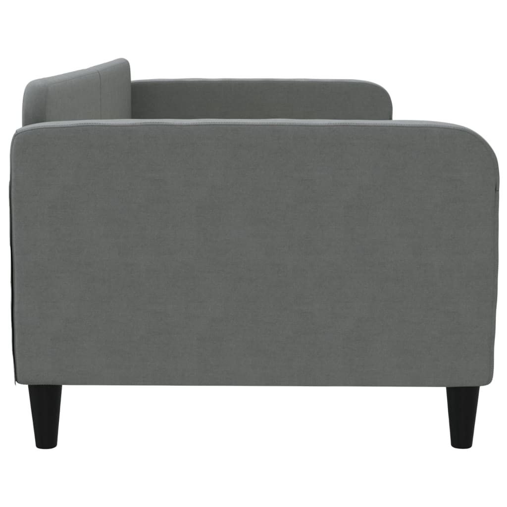 vidaXL Pat de zi, gri închis, 90x200 cm, material textil