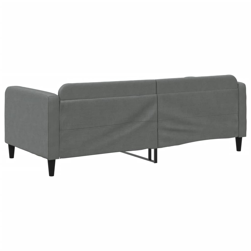 vidaXL Pat de zi, gri închis, 90x200 cm, material textil