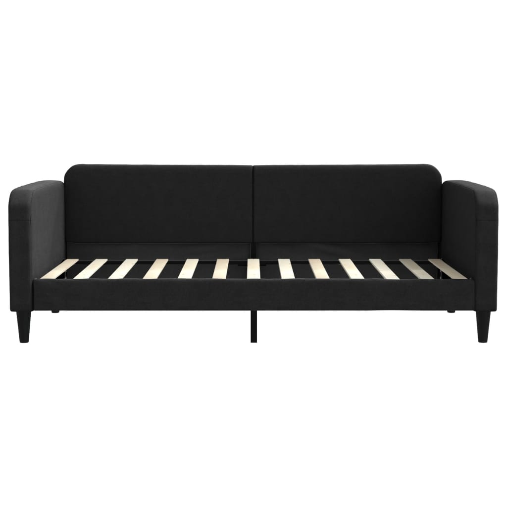 vidaXL Pat de zi, negru, 90x200 cm, material textil vidaXL Pat de zi, negru, 90x200 cm, material textil