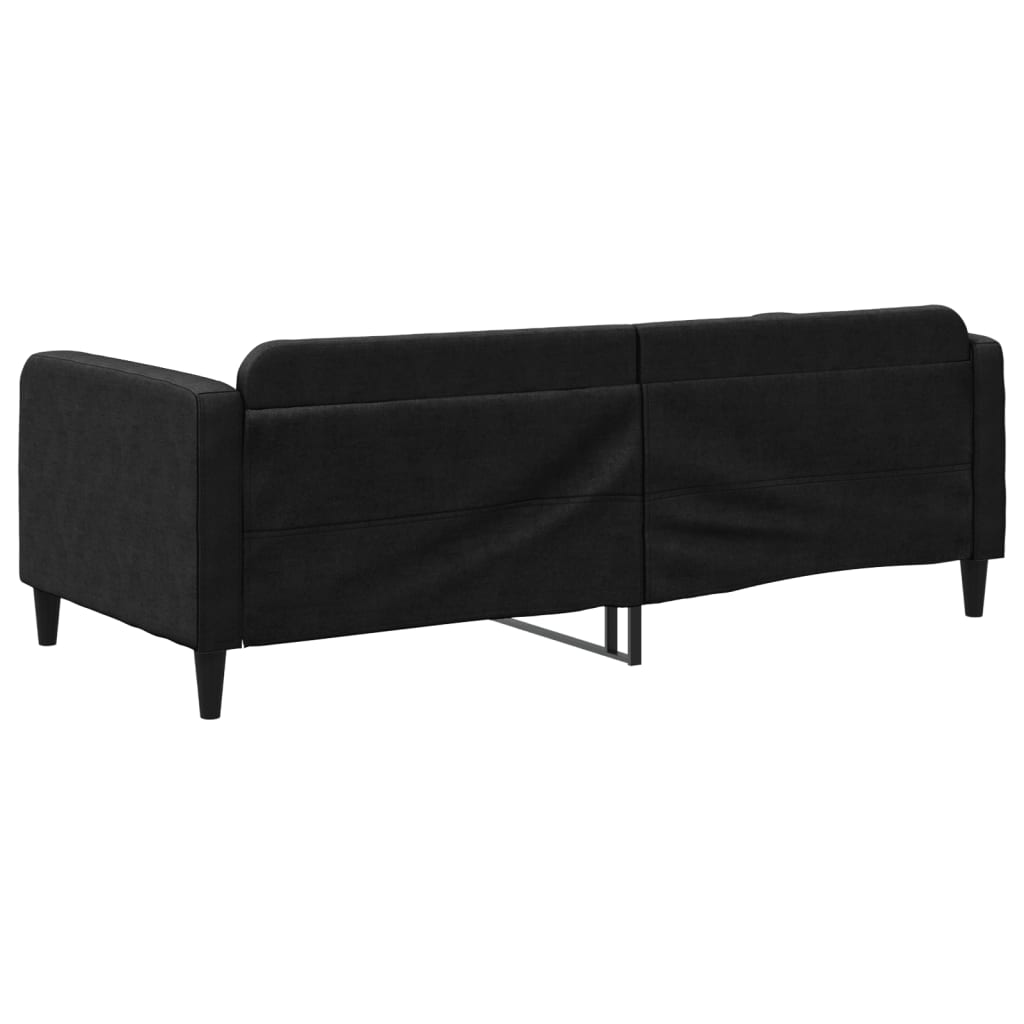 vidaXL Pat de zi, negru, 90x200 cm, material textil vidaXL Pat de zi, negru, 90x200 cm, material textil