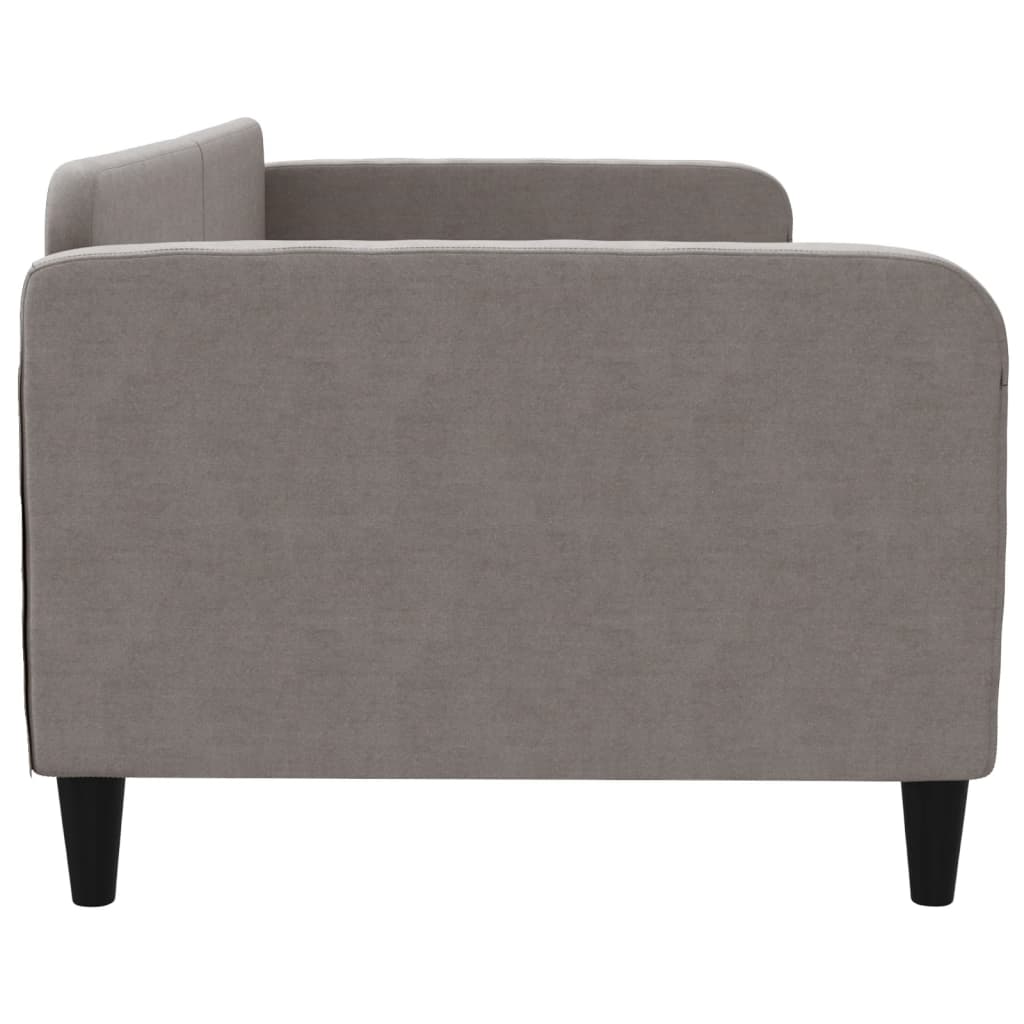 vidaXL Pat de zi, gri taupe, 90x200 cm, material textil