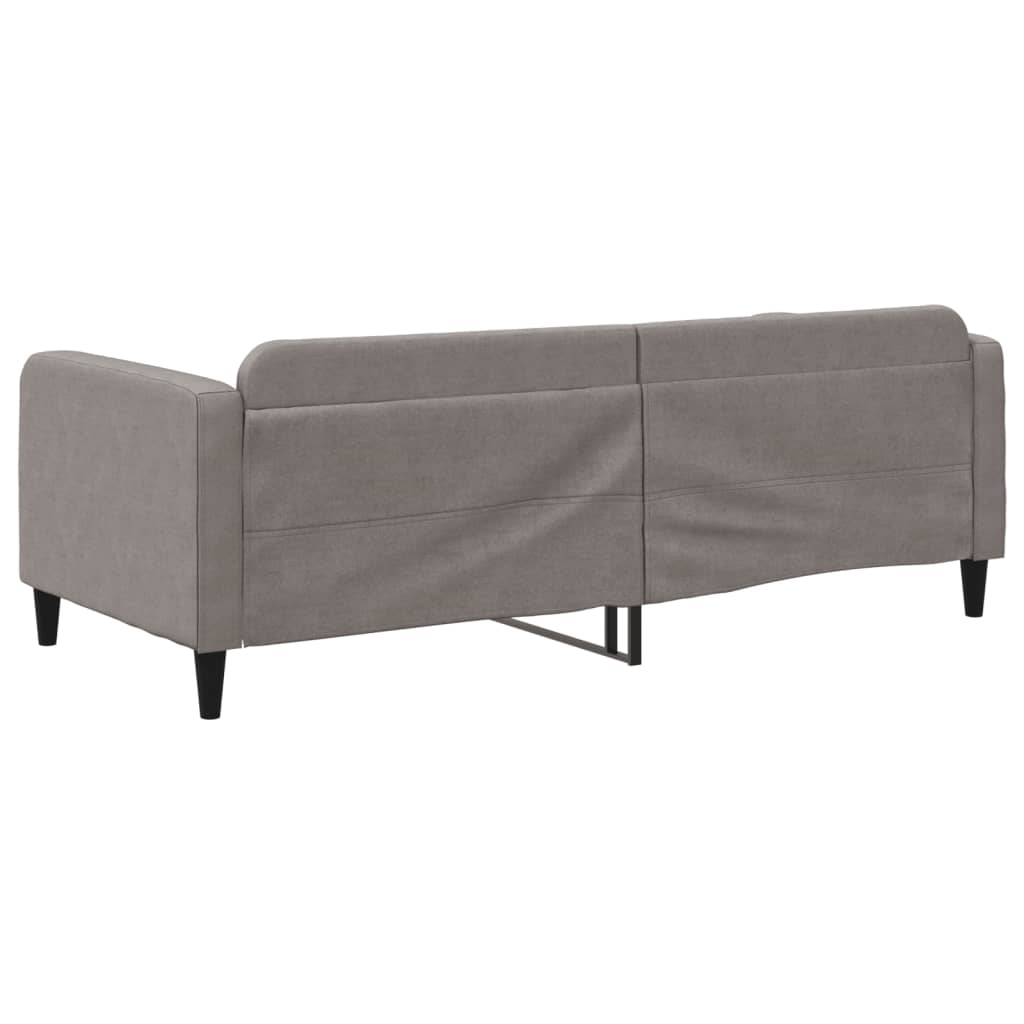 vidaXL Pat de zi, gri taupe, 90x200 cm, material textil