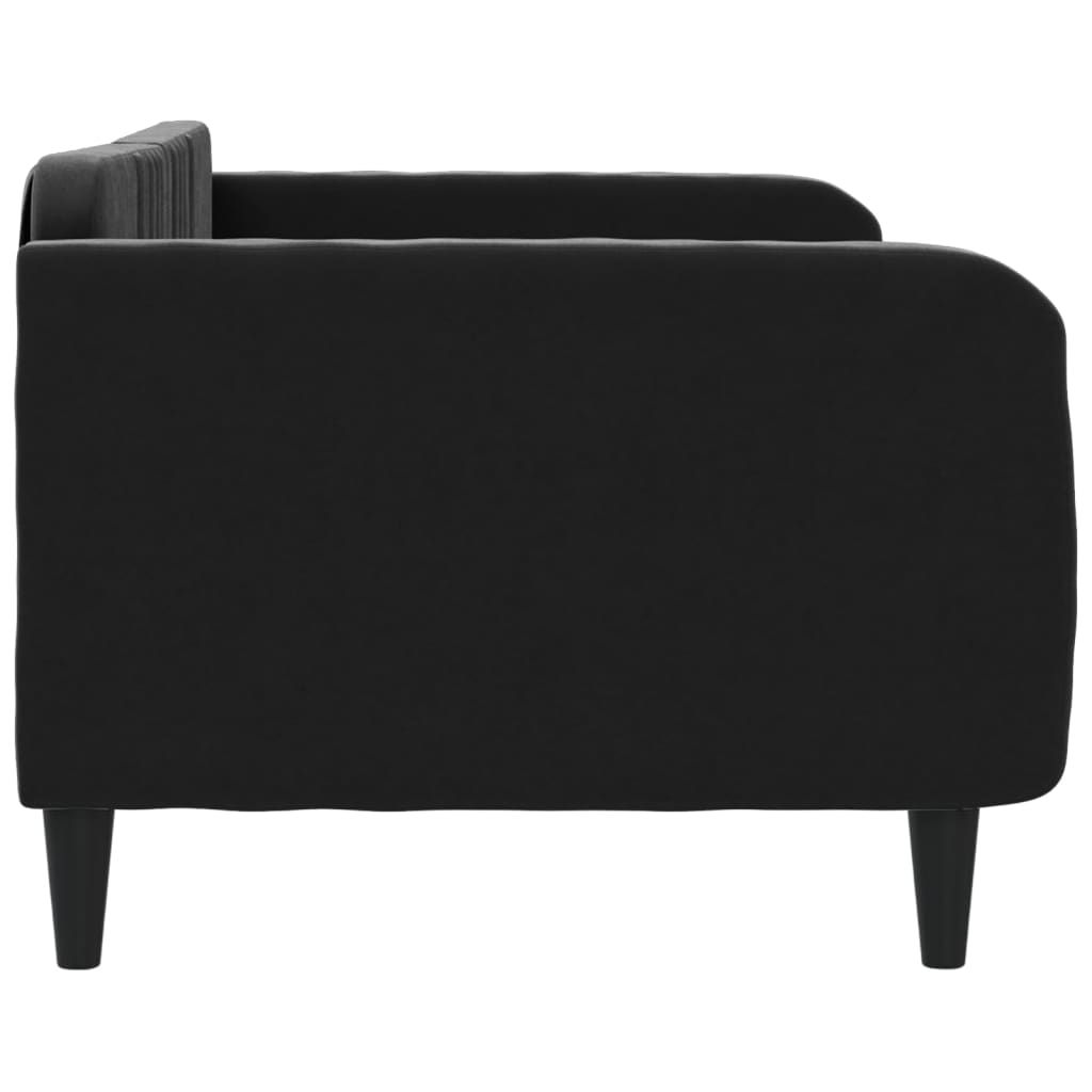 vidaXL Pat de zi, negru, 90x200 cm, catifea vidaXL Pat de zi, negru, 90x200 cm, catifea