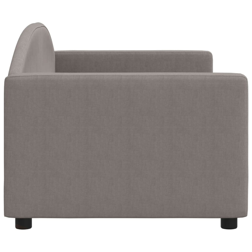vidaXL Pat de zi, gri taupe, 80x200 cm, material textil