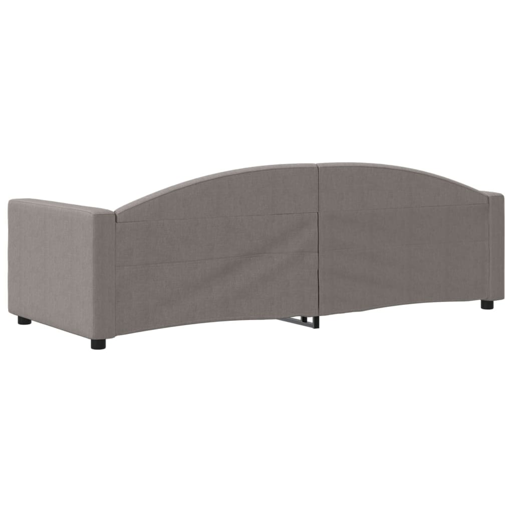vidaXL Pat de zi, gri taupe, 80x200 cm, material textil