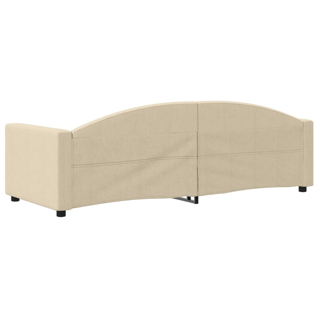 vidaXL Pat de zi, crem, 80x200 cm, material textil vidaXL Pat de zi, crem, 80x200 cm, material textil