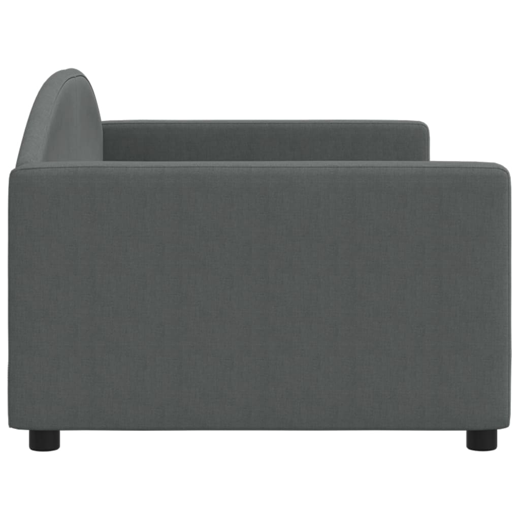 vidaXL Pat de zi, gri închis, 90x200 cm, material textil vidaXL Pat de zi, gri închis, 90x200 cm, material textil
