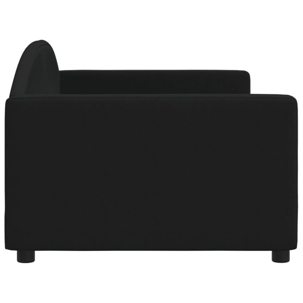vidaXL Pat de zi, negru, 90x200 cm, material textil vidaXL Pat de zi, negru, 90x200 cm, material textil