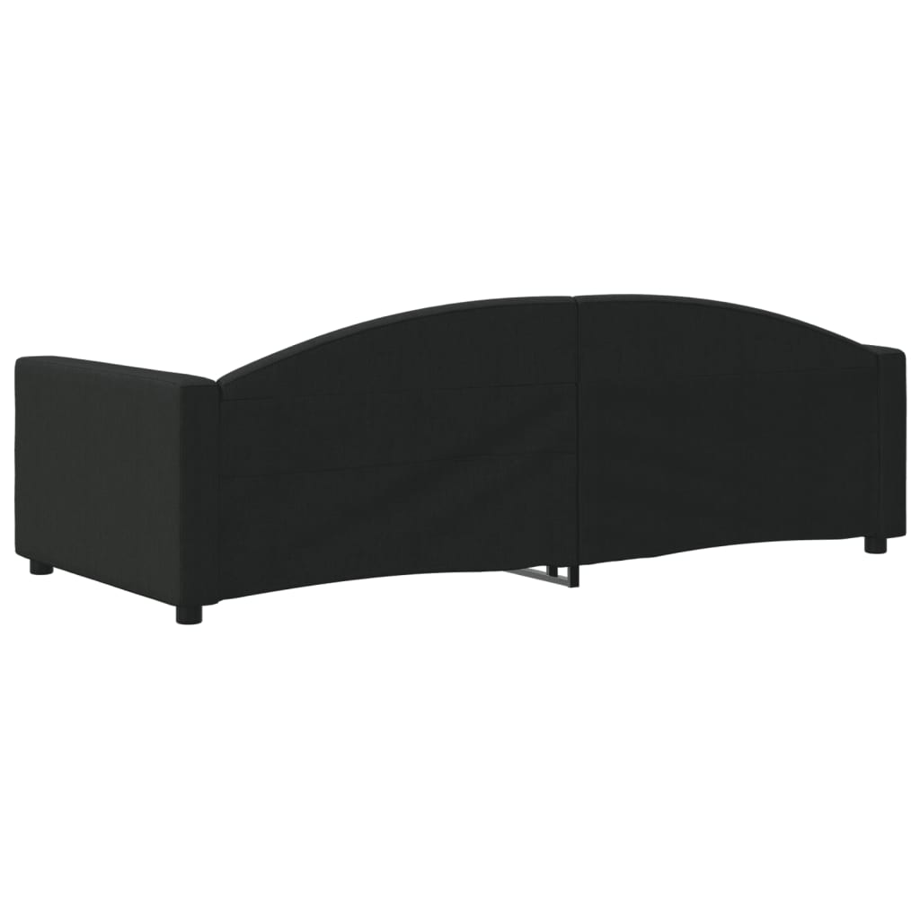 vidaXL Pat de zi, negru, 90x200 cm, material textil vidaXL Pat de zi, negru, 90x200 cm, material textil