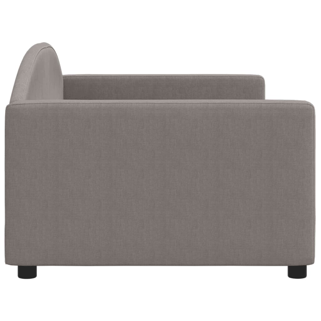 vidaXL Pat de zi, gri taupe, 90x200 cm, material textil vidaXL Pat de zi, gri taupe, 90x200 cm, material textil
