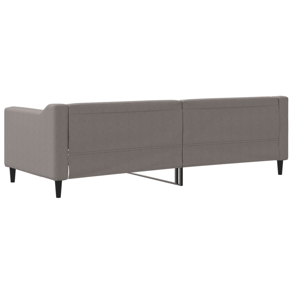 vidaXL Pat de zi, gri taupe, 80x200 cm, material textil