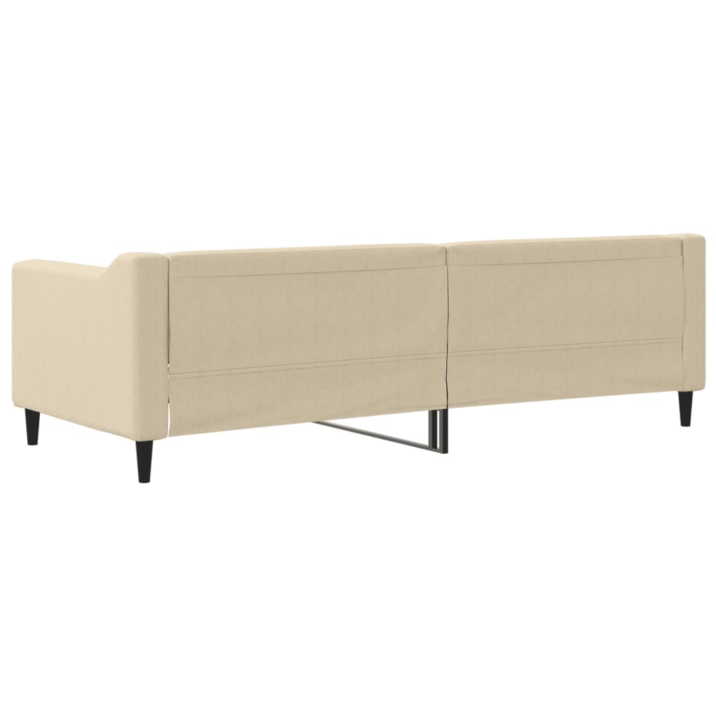 vidaXL Pat de zi, crem, 80x200 cm, material textil vidaXL Pat de zi, crem, 80x200 cm, material textil