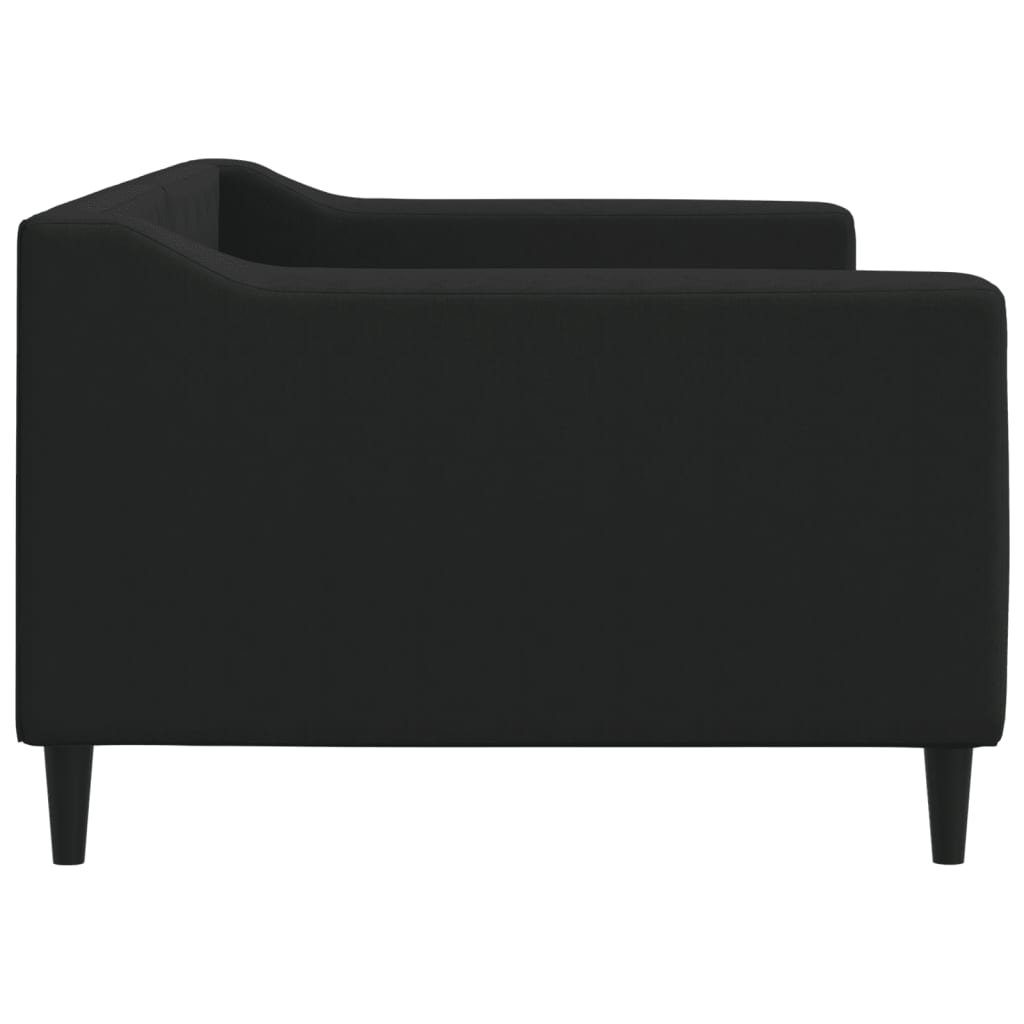 vidaXL Pat de zi, negru, 90x200 cm, material textil vidaXL Pat de zi, negru, 90x200 cm, material textil