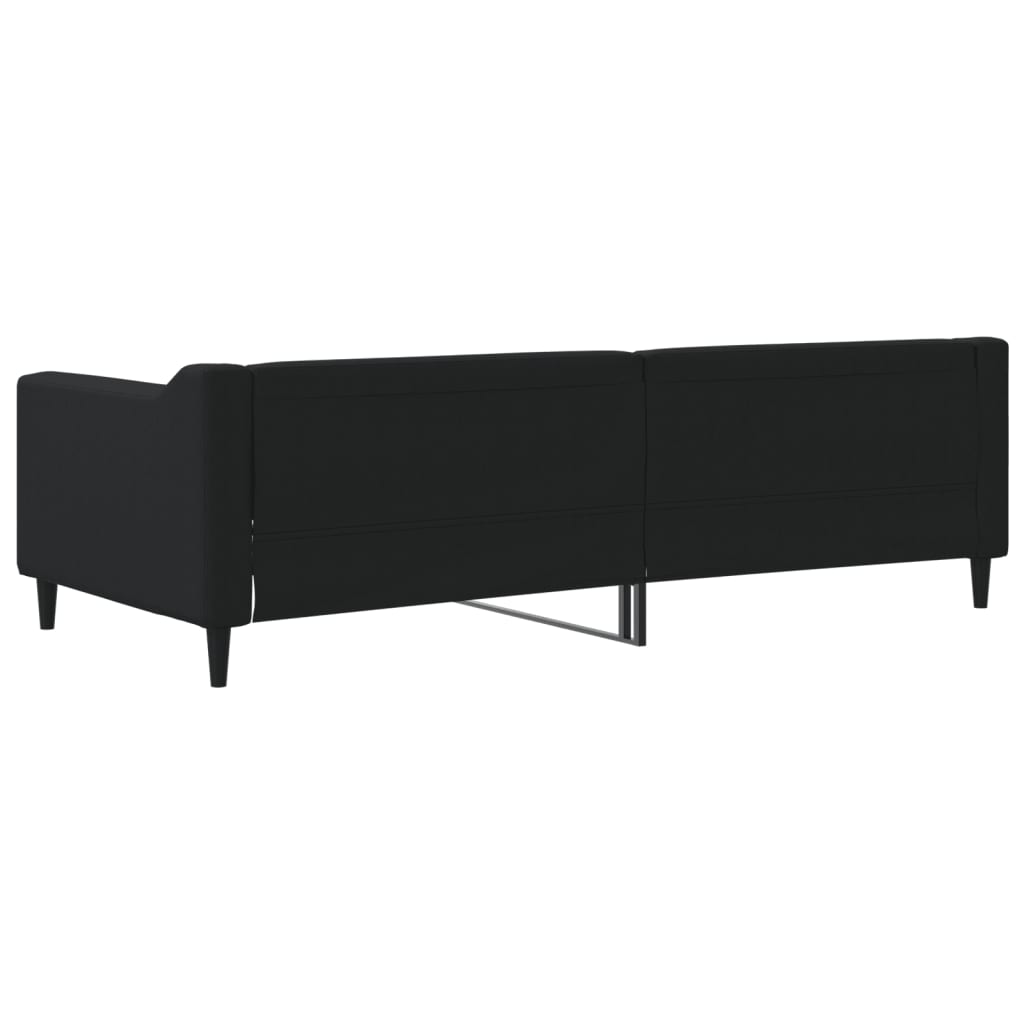 vidaXL Pat de zi, negru, 90x200 cm, material textil vidaXL Pat de zi, negru, 90x200 cm, material textil