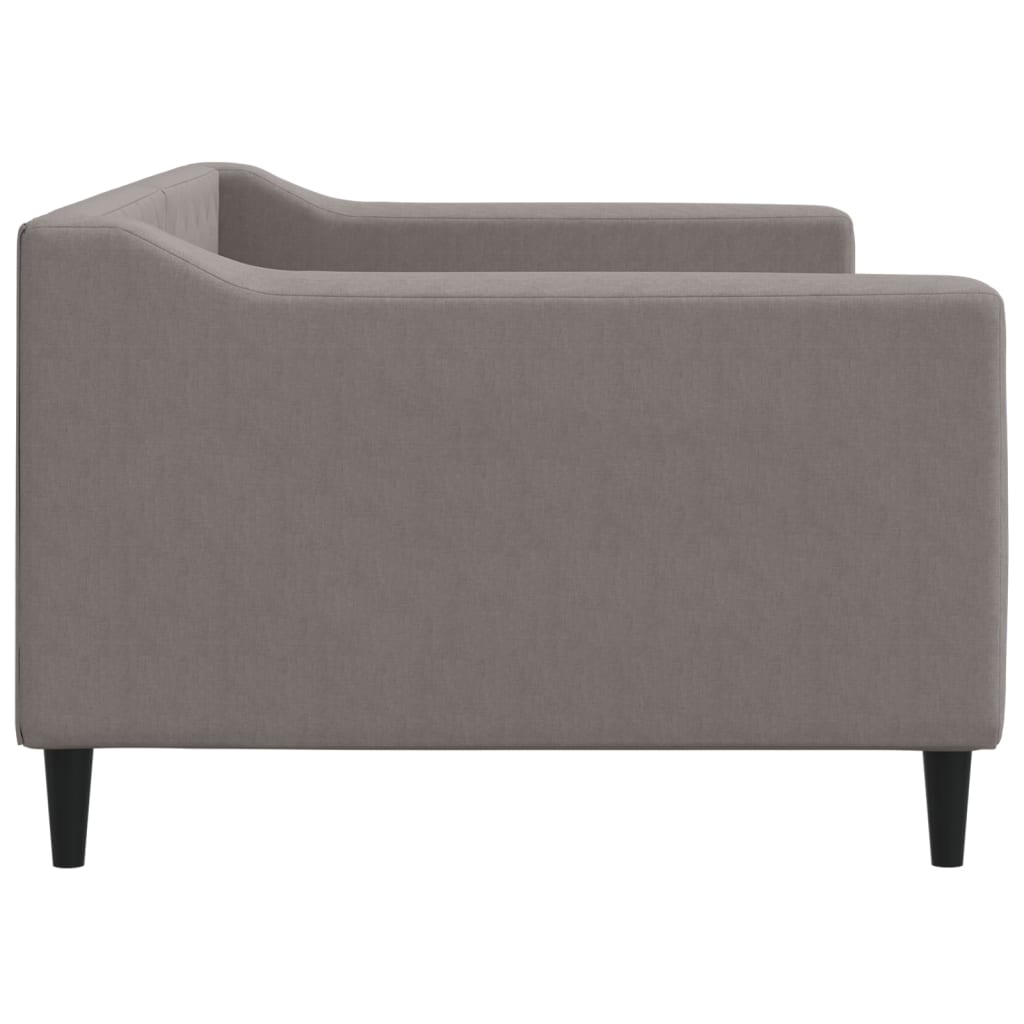 vidaXL Pat de zi, gri taupe, 90x200 cm, material textil
