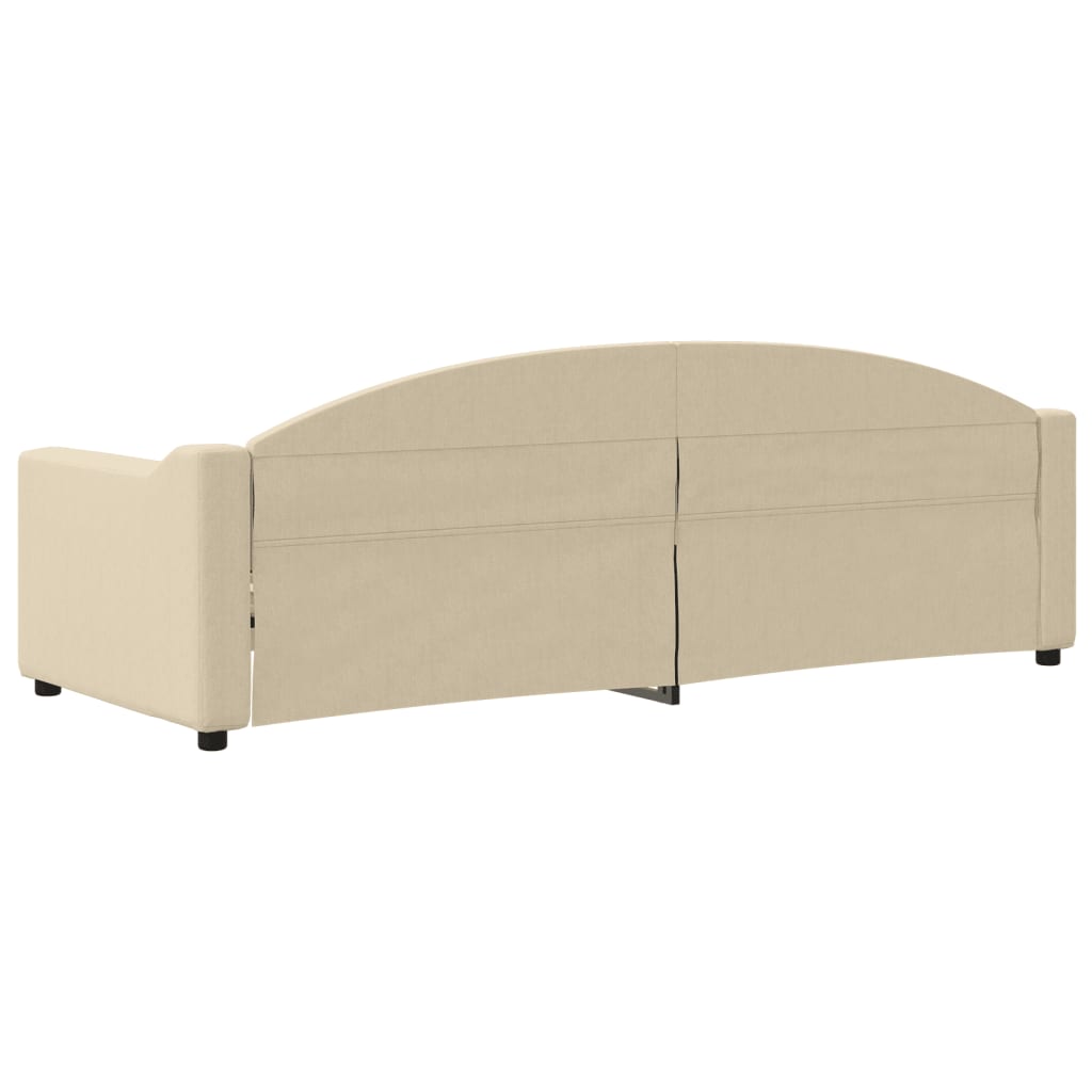 vidaXL Pat de zi, crem, 80x200 cm, material textil vidaXL Pat de zi, crem, 80x200 cm, material textil