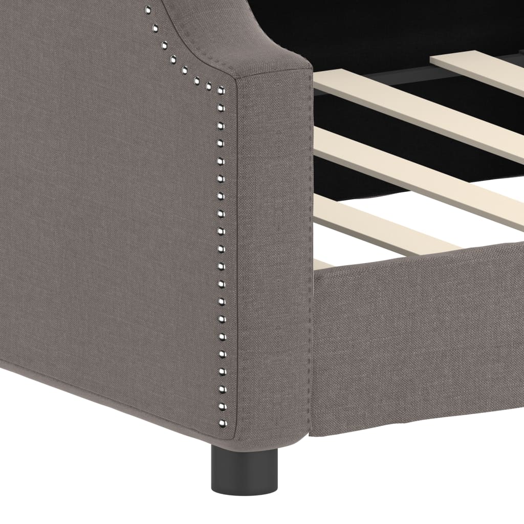 vidaXL Pat de zi, gri taupe, 80x200 cm, material textil