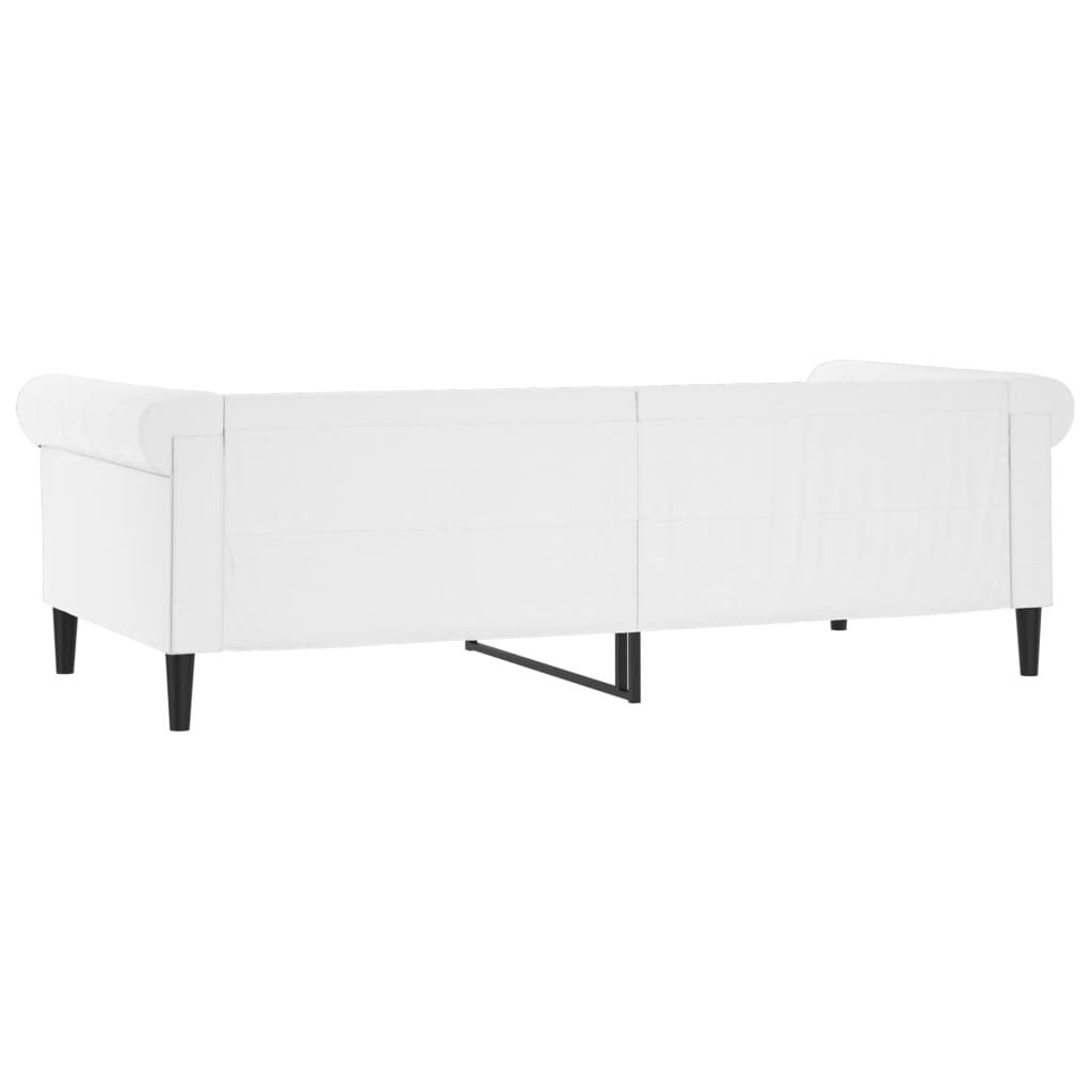 vidaXL Pat de zi, alb, 80x200 cm, piele ecologică vidaXL Pat de zi, alb, 80x200 cm, piele ecologică