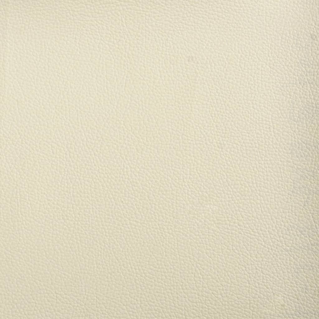 vidaXL Pat de zi, crem, 90x200 cm, piele ecologică