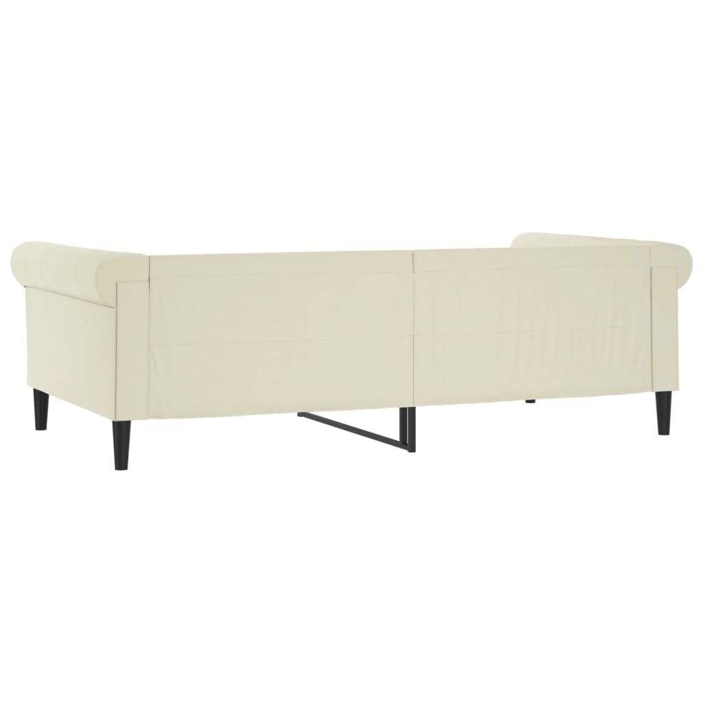 vidaXL Pat de zi, crem, 100x200 cm, piele ecologică vidaXL Pat de zi, crem, 100x200 cm, piele ecologică