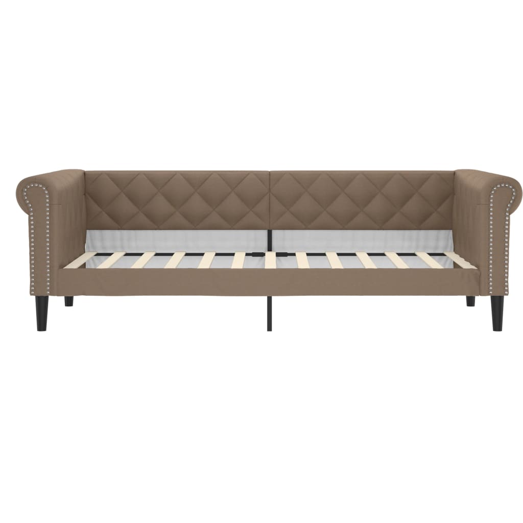 vidaXL Pat de zi, cappuccino, 100x200 cm, piele ecologică vidaXL Pat de zi, cappuccino, 100x200 cm, piele ecologică