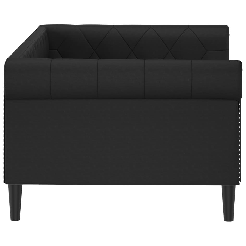 vidaXL Pat de zi, negru, 90x190 cm, piele ecologică vidaXL Pat de zi, negru, 90x190 cm, piele ecologică
