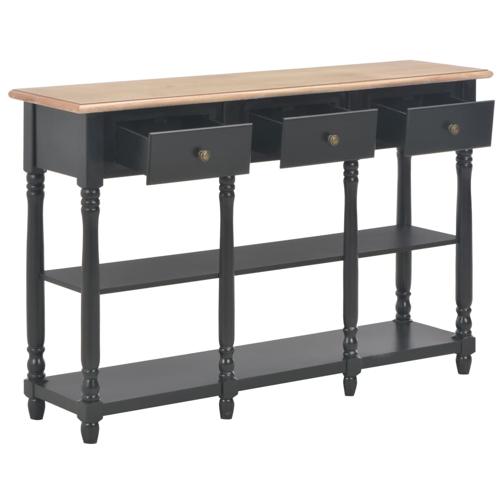 vidaXL Măsuță consolă, negru, 110x30x76 cm, lemn prelucrat vidaXL Măsuță consolă, negru, 110x30x76 cm, lemn prelucrat