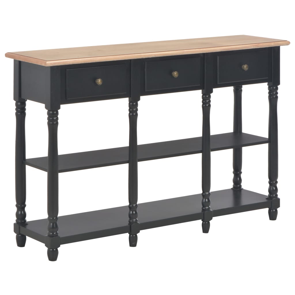 vidaXL Măsuță consolă, negru, 110x30x76 cm, lemn prelucrat vidaXL Măsuță consolă, negru, 110x30x76 cm, lemn prelucrat