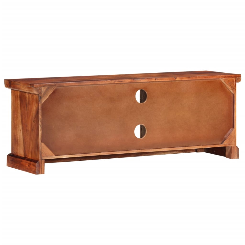 vidaXL Comodă TV cu uși, 112x30x40 cm, lemn masiv de acacia