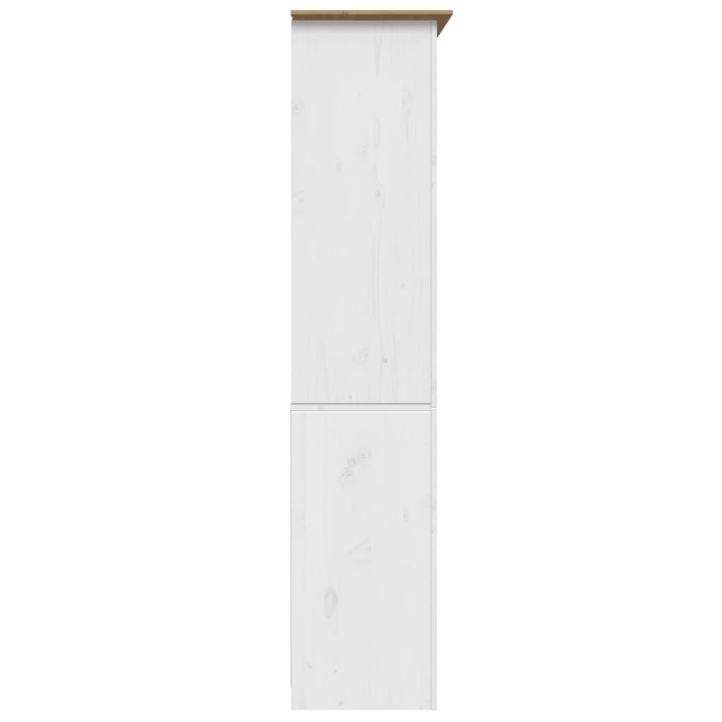 vidaXL Bibliotecă "BODO", alb și maro, 82x40x173 cm, lemn masiv de pin