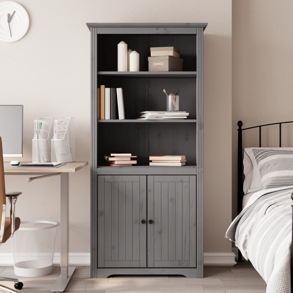 vidaXL Bibliotecă "BODO", gri, 82x40x173 cm, lemn masiv de pin vidaXL Bibliotecă "BODO", gri, 82x40x173 cm, lemn masiv de pin