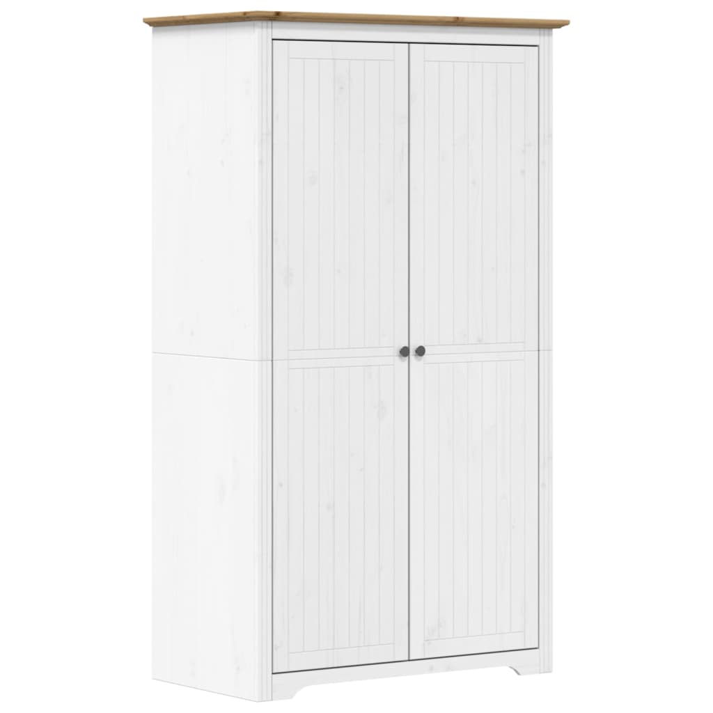 vidaXL Șifonier "BODO", alb & maro, 99x53,5x173 cm, lemn masiv de pin vidaXL Șifonier "BODO", alb & maro, 99x53,5x173 cm, lemn masiv de pin