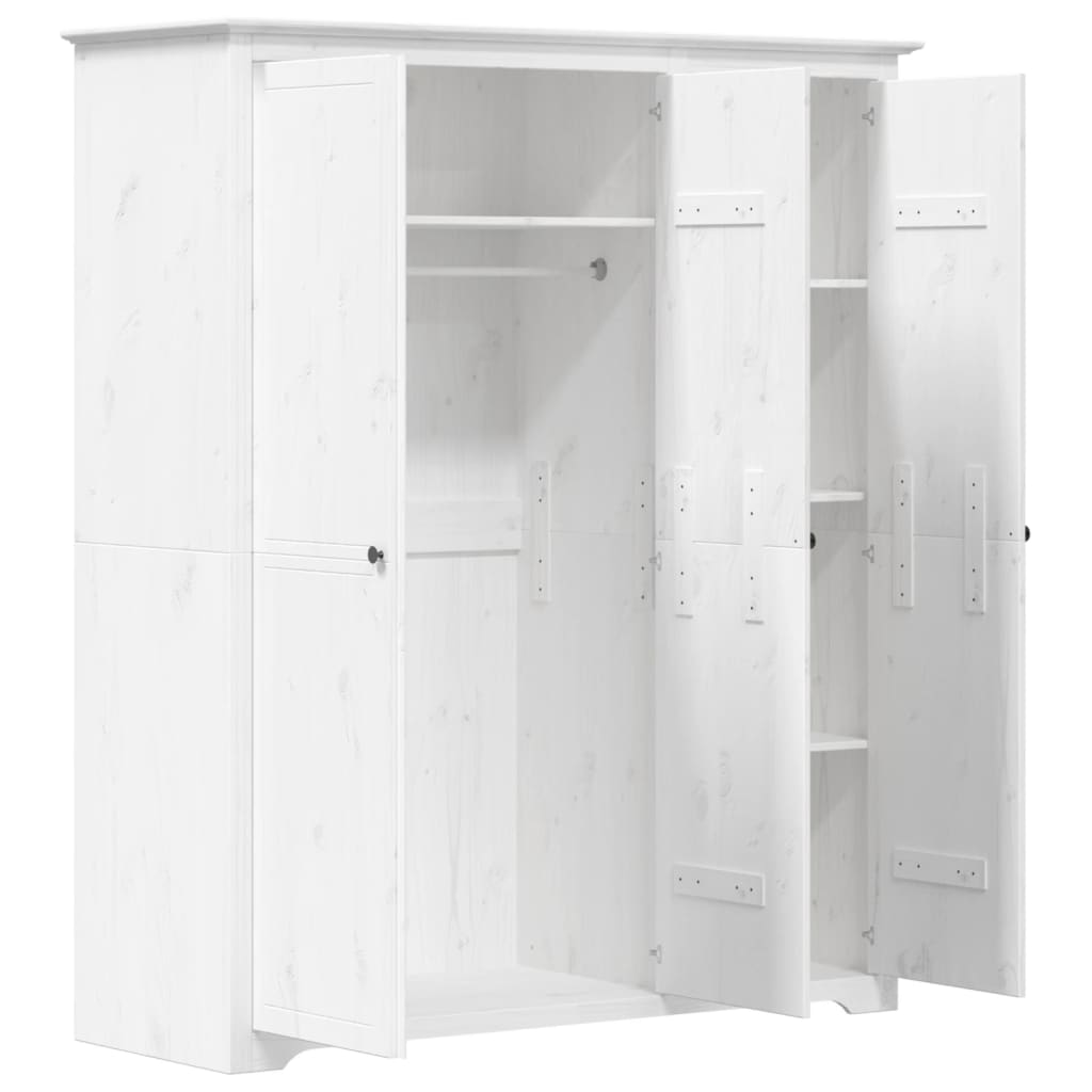 vidaXL Șifonier "BODO", alb, 146x53,5x173 cm, lemn masiv de pin vidaXL Șifonier "BODO", alb, 146x53,5x173 cm, lemn masiv de pin