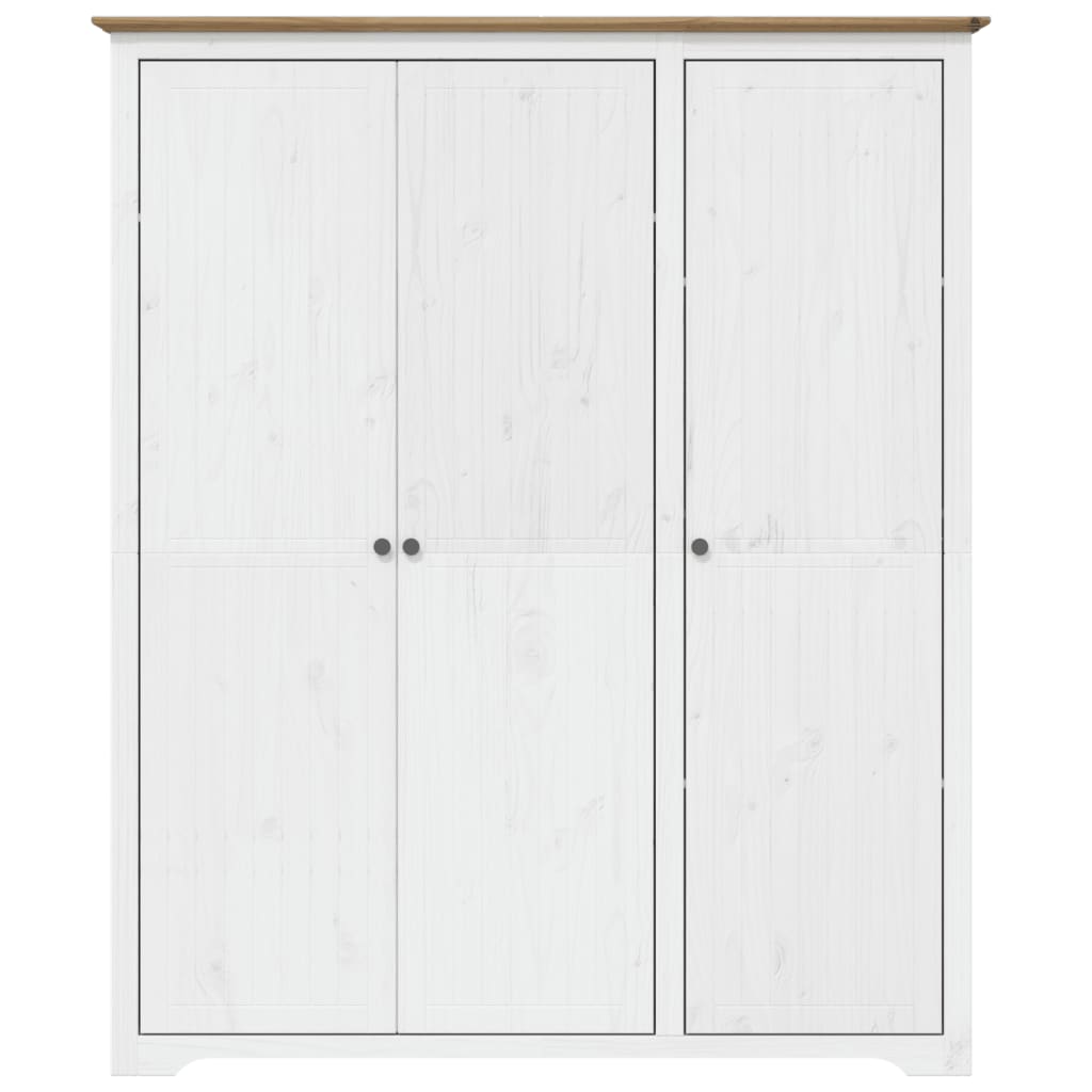 vidaXL Șifonier "BODO", alb & maro, 146x53,5x173 cm, lemn masiv de pin vidaXL Șifonier "BODO", alb & maro, 146x53,5x173 cm, lemn masiv de pin