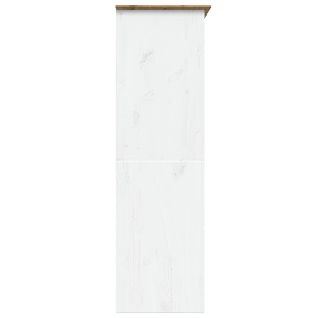 vidaXL Șifonier "BODO", alb & maro, 146x53,5x173 cm, lemn masiv de pin vidaXL Șifonier "BODO", alb & maro, 146x53,5x173 cm, lemn masiv de pin