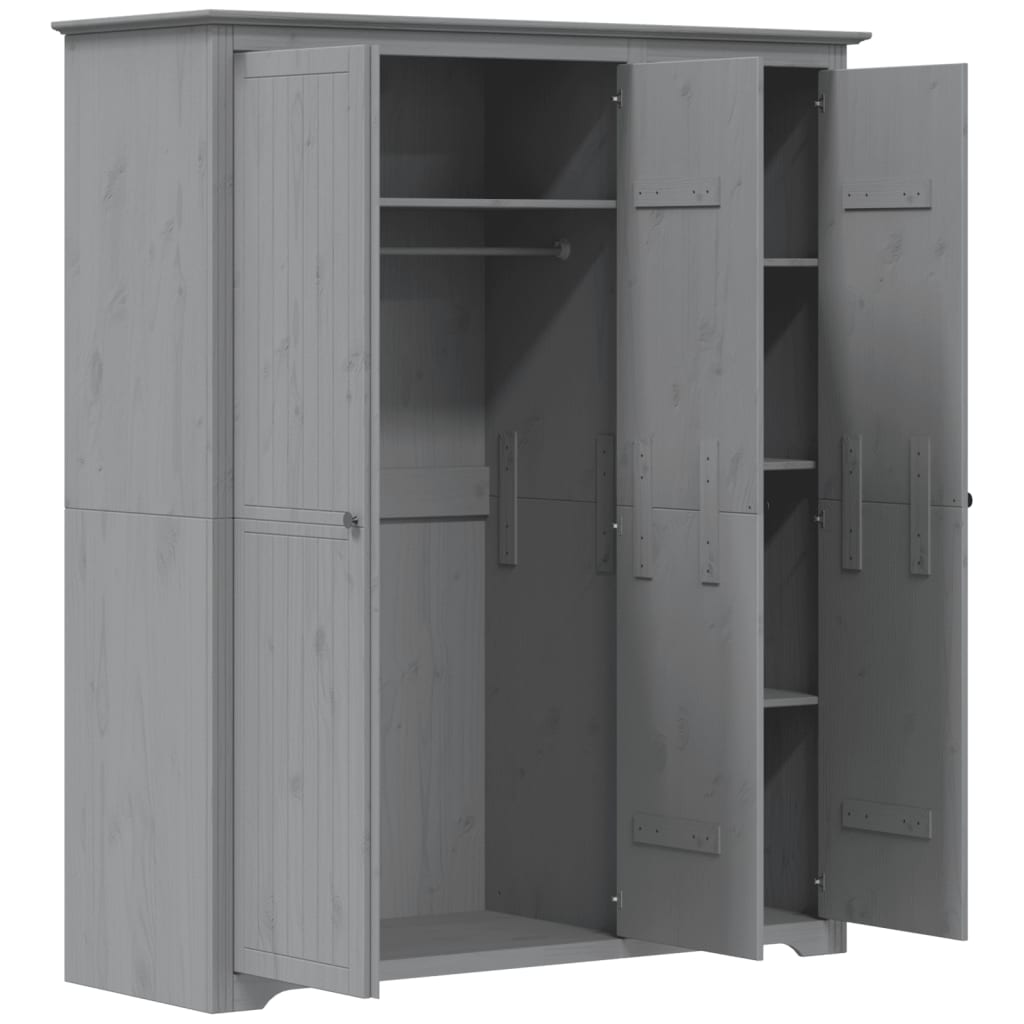 vidaXL Șifonier "BODO", gri, 146x53,5x173 cm, lemn masiv de pin vidaXL Șifonier "BODO", gri, 146x53,5x173 cm, lemn masiv de pin