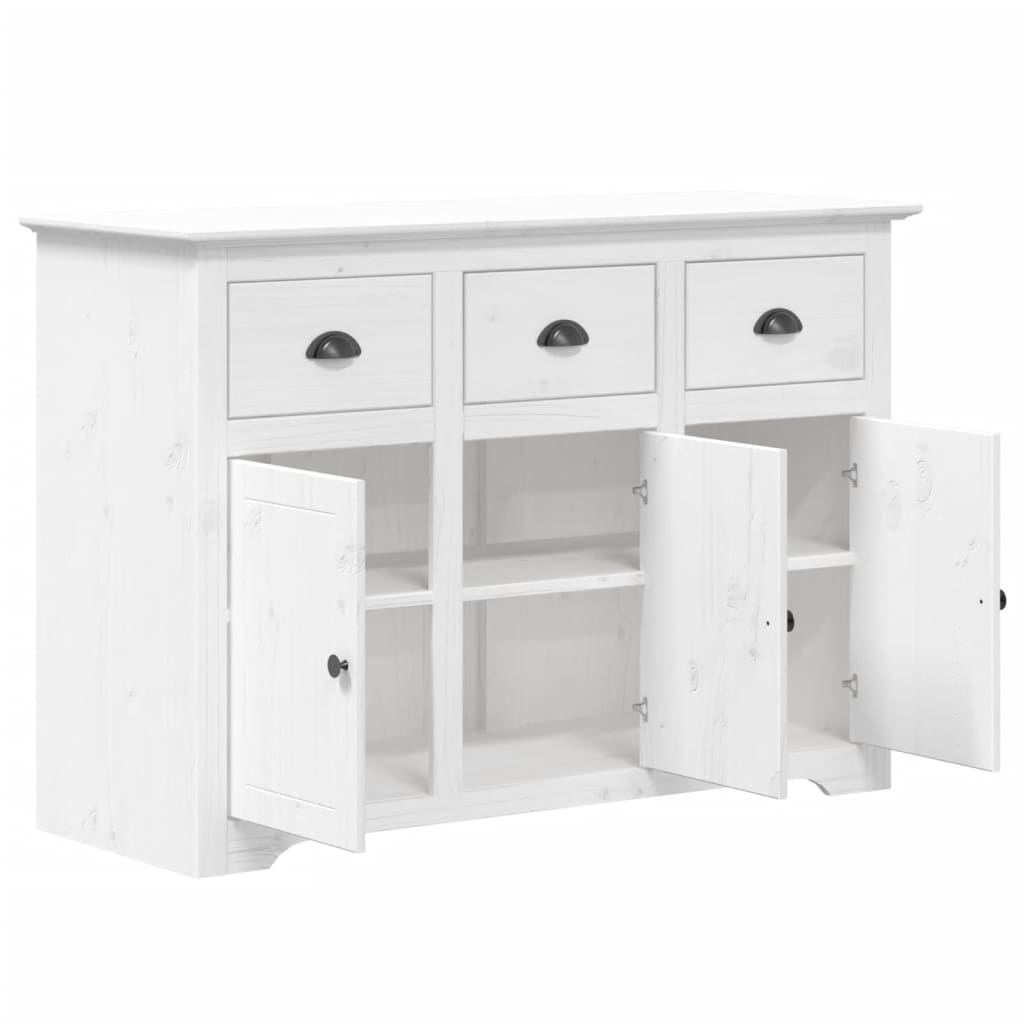 vidaXL Servantă "BODO", alb, 115,5x44x80 cm, lemn masiv de pin