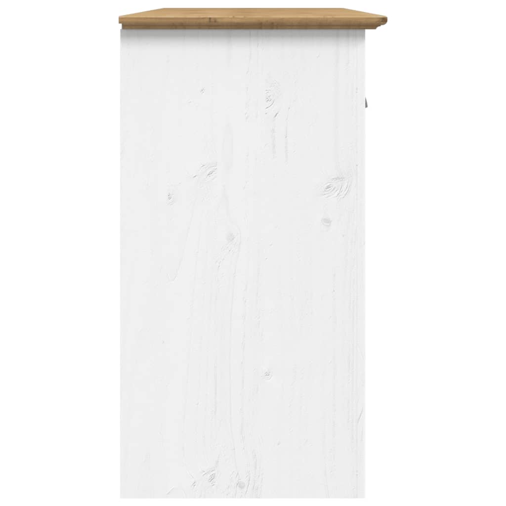 vidaXL Servantă "BODO", alb și maro, 115,5x44x80 cm, lemn masiv de pin vidaXL Servantă "BODO", alb și maro, 115,5x44x80 cm, lemn masiv de pin