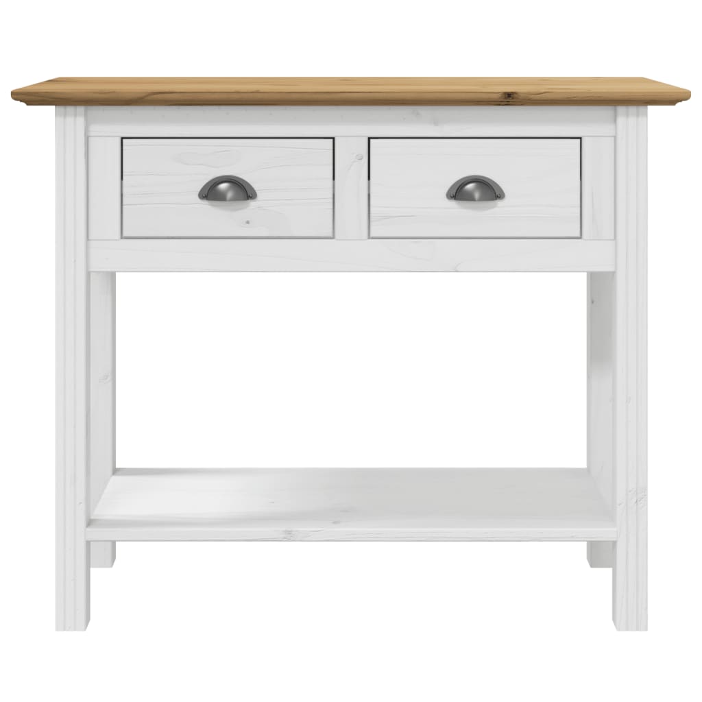 vidaXL Măsuță consolă "BODO", maro, 91x35x74 cm, lemn masiv de pin vidaXL Măsuță consolă "BODO", maro, 91x35x74 cm, lemn masiv de pin