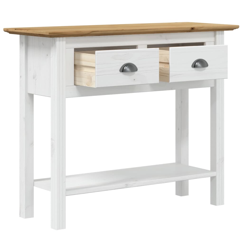 vidaXL Măsuță consolă "BODO", maro, 91x35x74 cm, lemn masiv de pin vidaXL Măsuță consolă "BODO", maro, 91x35x74 cm, lemn masiv de pin