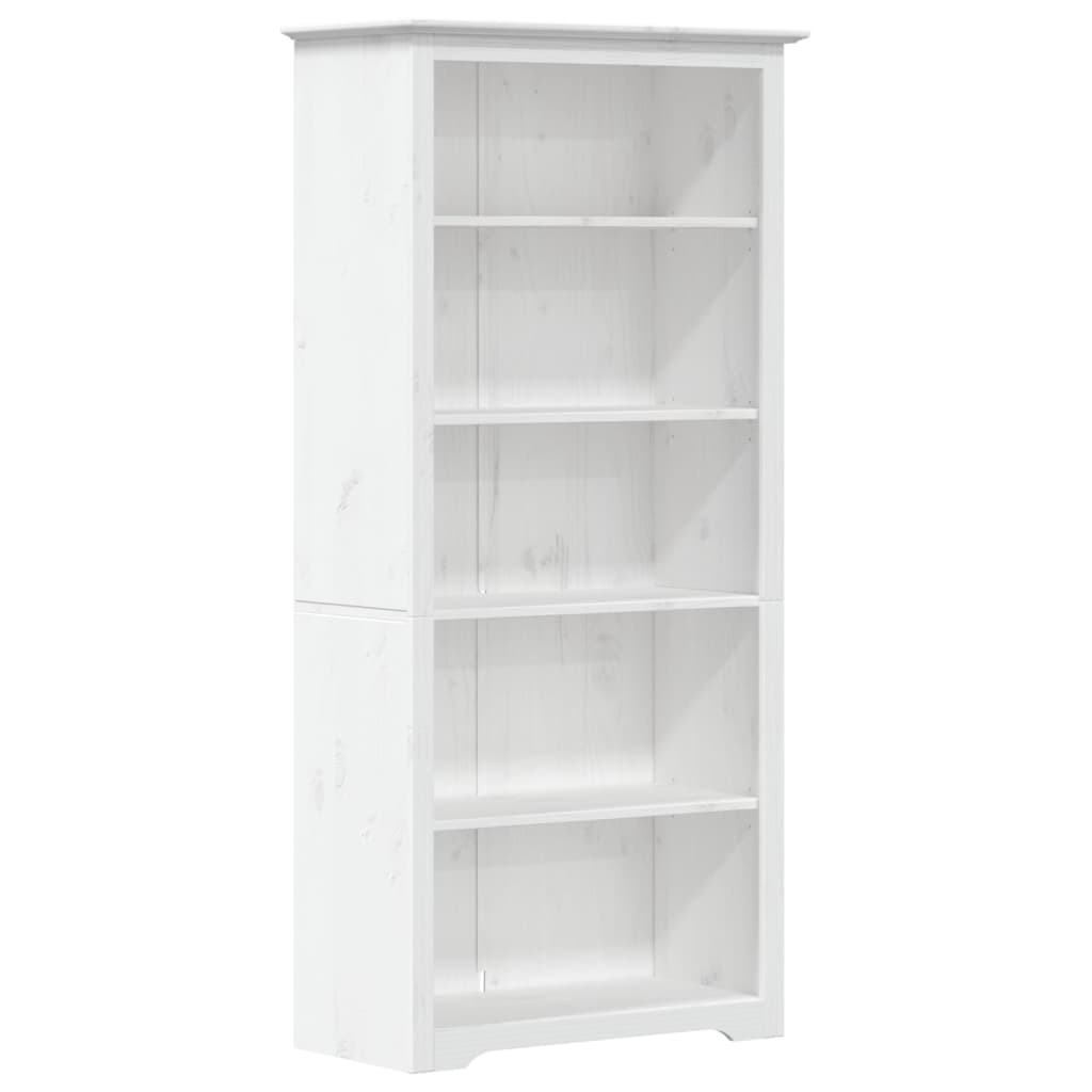 vidaXL Bibliotecă BODO, alb, 82x40x173 cm, lemn masiv pin, 5 rafturi vidaXL Bibliotecă BODO, alb, 82x40x173 cm, lemn masiv pin, 5 rafturi