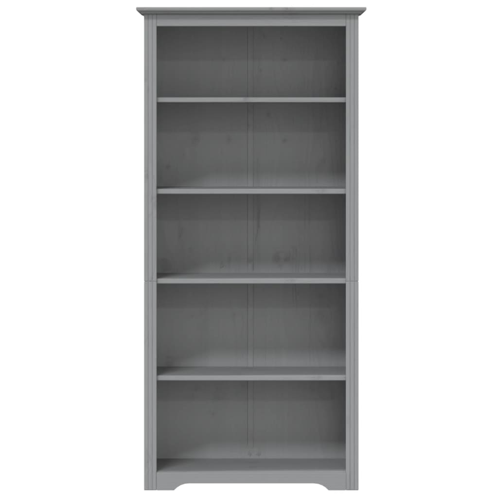 vidaXL Bibliotecă BODO, gri, 82x40x173 cm, lemn masiv pin, 5 rafturi