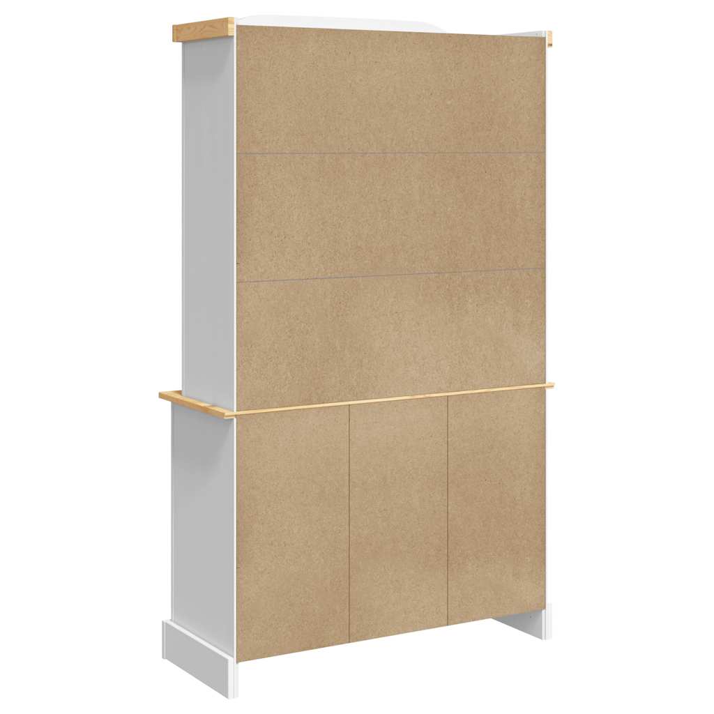 vidaXL Dulap înalt Corona, alb, 112x43x196 cm, lemn masiv pin mexican vidaXL Dulap înalt Corona, alb, 112x43x196 cm, lemn masiv pin mexican