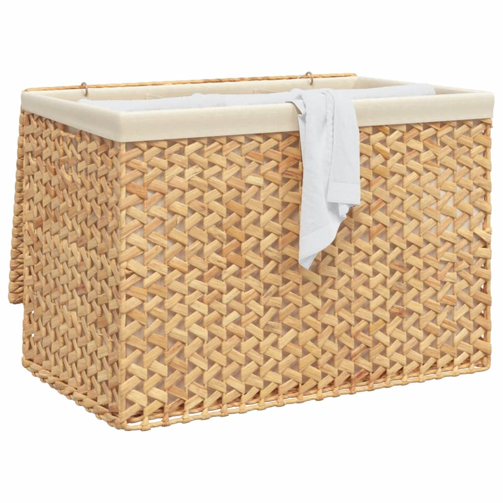 vidaXL Coș de rufe cu 3 secțiuni 75x42,5x52 cm zambilă de apă vidaXL Coș de rufe cu 3 secțiuni 75x42,5x52 cm zambilă de apă