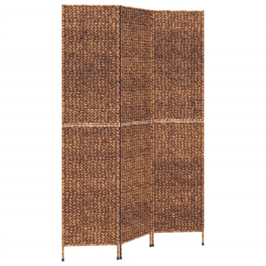 vidaXL Paravan de cameră cu 3 panouri maro, 122x180 cm, zambilă de apă vidaXL Paravan de cameră cu 3 panouri maro, 122x180 cm, zambilă de apă