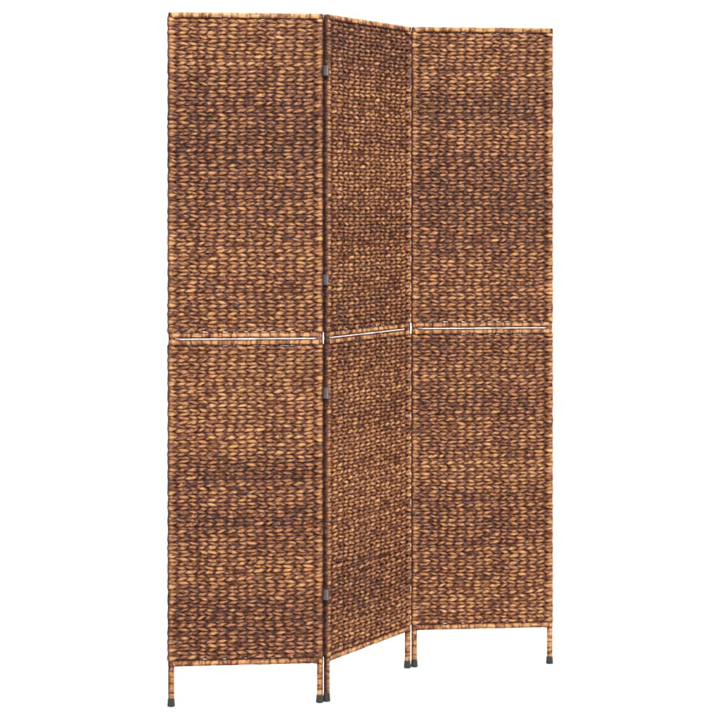 vidaXL Paravan de cameră cu 3 panouri maro, 122x180 cm, zambilă de apă vidaXL Paravan de cameră cu 3 panouri maro, 122x180 cm, zambilă de apă