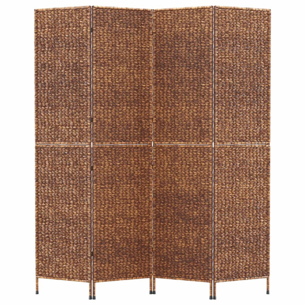 vidaXL Paravan de cameră cu 4 panouri maro, 163x180 cm, zambilă de apă vidaXL Paravan de cameră cu 4 panouri maro, 163x180 cm, zambilă de apă